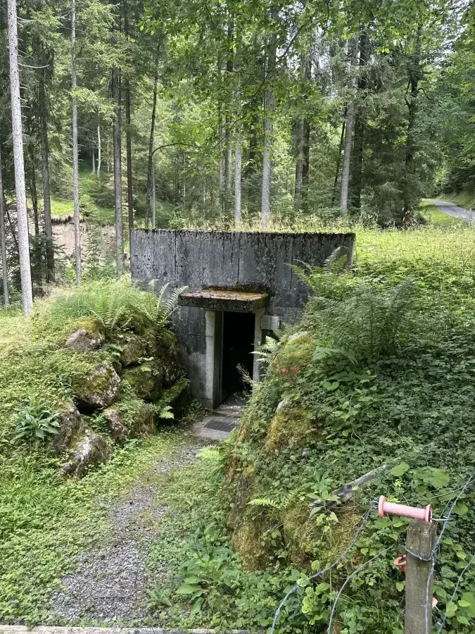 Brunnstube in bewaldeter Umgebung als abgelegene Messstelle